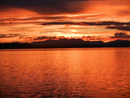 sunset norrland nature