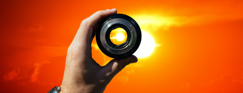 sunset photograph lens