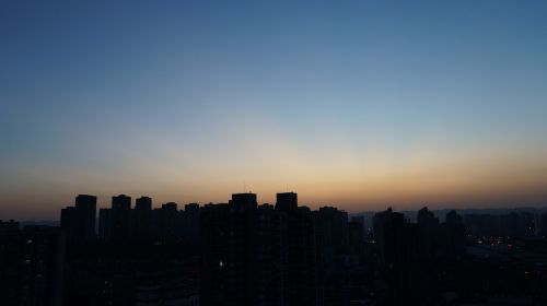 sunset afterglow city