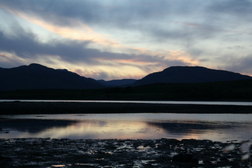 sunset afterglow western highlands