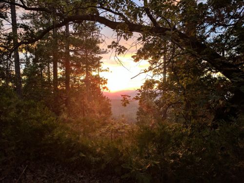 sunset mountain nature