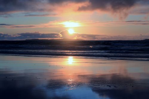 sunset beach the atlantic ocean