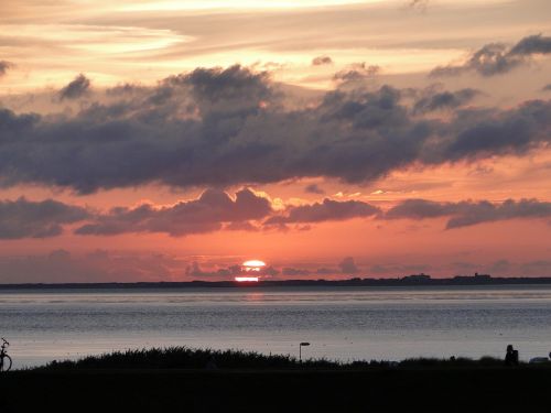 sunset lake landscape