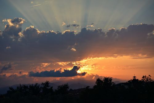 sunset sky clouds