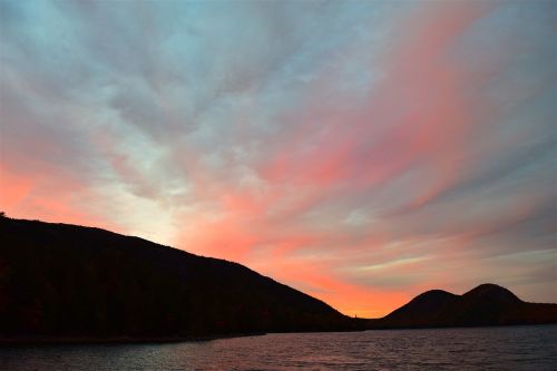 sunset sky lake