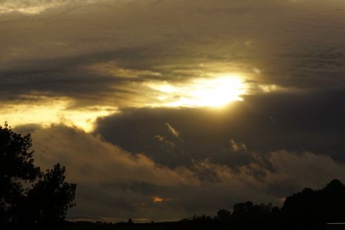 sunset cloud formations nature