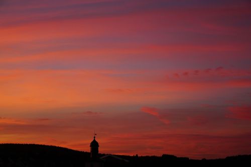 sunset afterglow evening sky