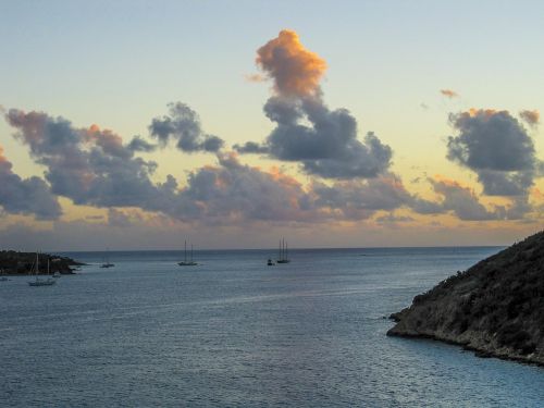 sunset caribbean landscape