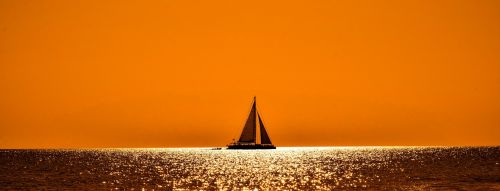 sunset sunlight boat