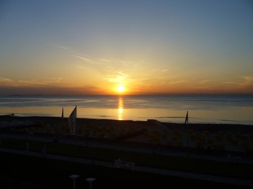sunset in cuxhaven