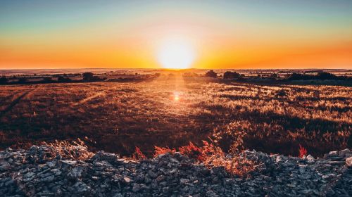 sunset landscape italy