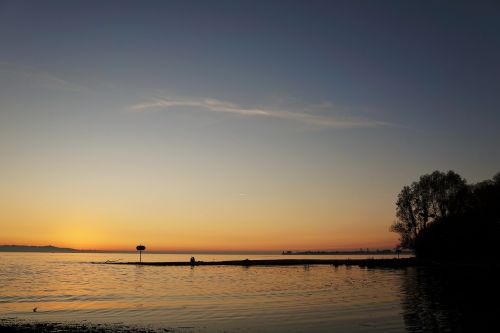 sunset lake constance landscape