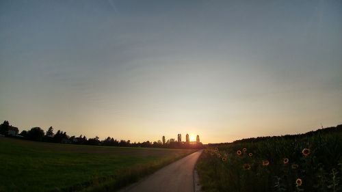 sunset nature evening sky