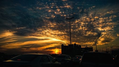 sunset clouds sky