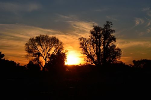 sunset sun landscape