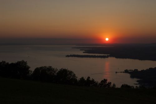 sunset lake lake constance