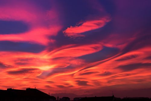 sunset torino landscape