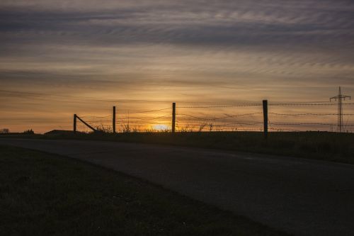 sunset land landscape