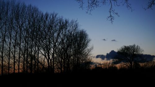 sunset afterglow evening sky