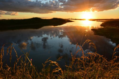 sunset brook natural landscape