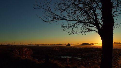 sunset dawn landscape