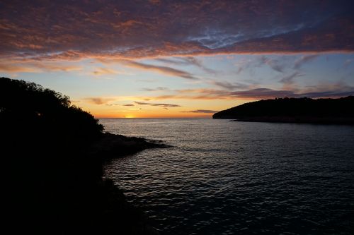 sunset croatia landscape