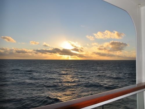sunset cruise sea