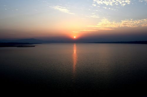 sunset water dawn