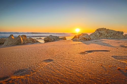 sunset sand foot