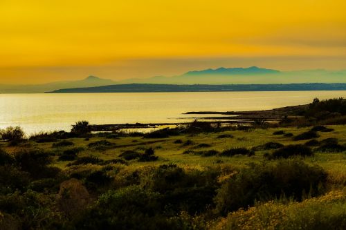 sunset landscape sky