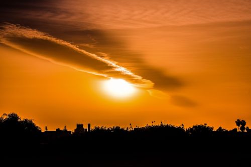 sunset sky clouds