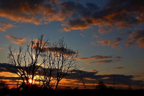 sunset twilight evening