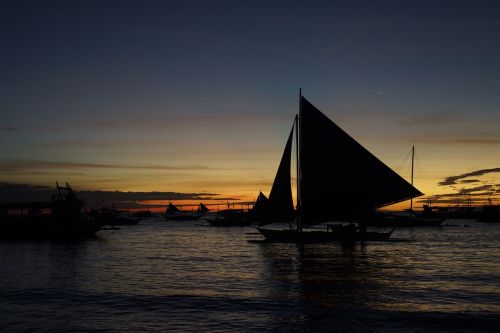 sunset boracay ocean