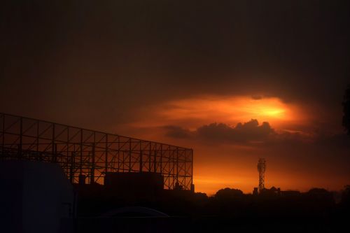 sunset silhouette dawn