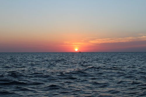 sunset water sea