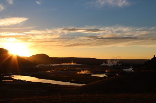 sunset dusk nature