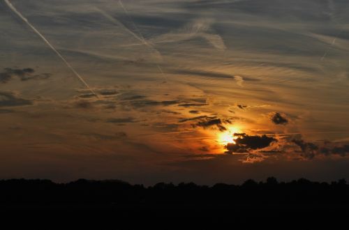 sunset dawn landscape