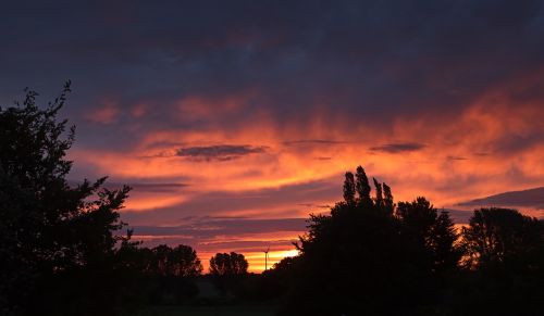 sunset dawn panorama