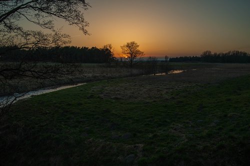 sunset  horizon  evening sky