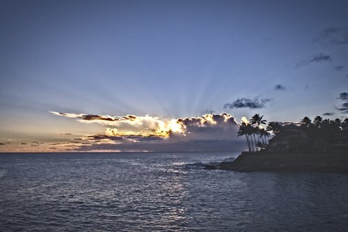 sunset  sky  ocean