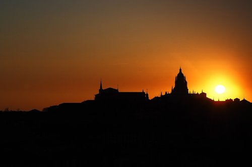 sunset  cathedral  segovia