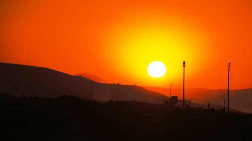 sunset  silhouette  sun