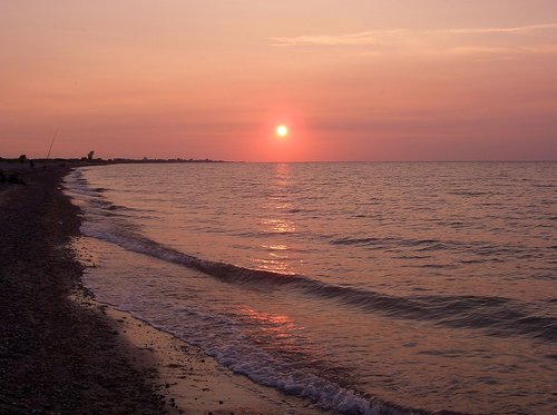 sunset  twilight  water