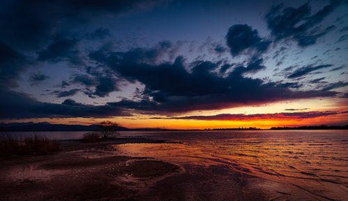 sunset  panorama  nature