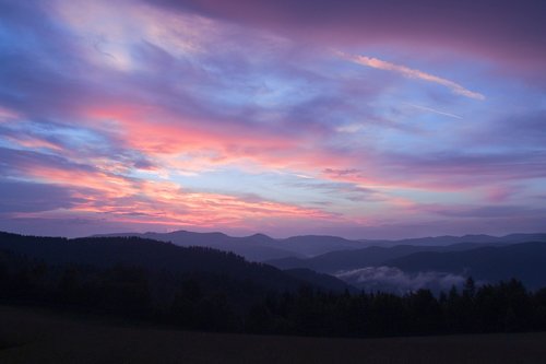 sunset  panorama  nature