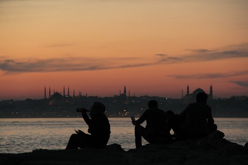 sunset  dawn  silhouette