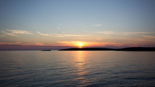 sunset  sea  water