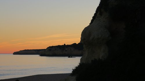sunset  beach  cliffs
