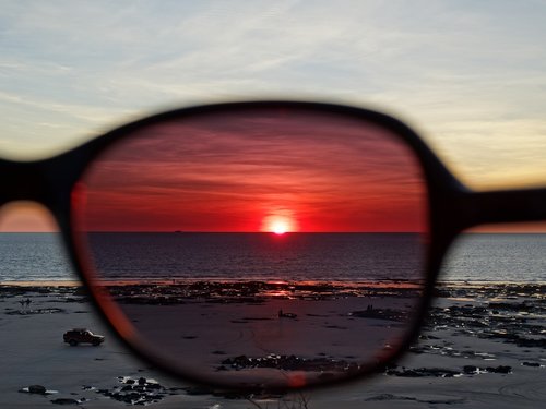 sunset  sunglasses  beach