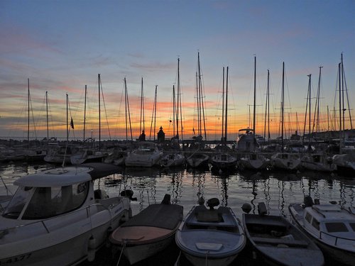 sunset  croatia  port